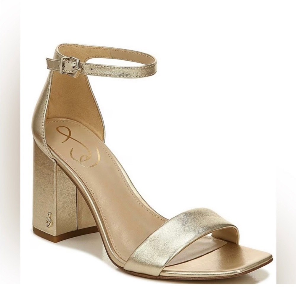 Sam Edelman daniella gold block sandal 9.5
